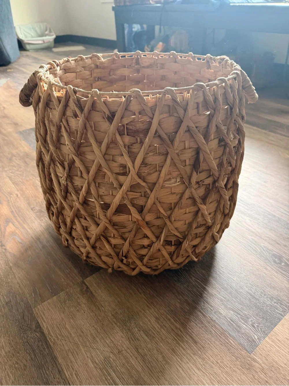 Woven Seagrass Storage Basket - Natural Brown extra large size